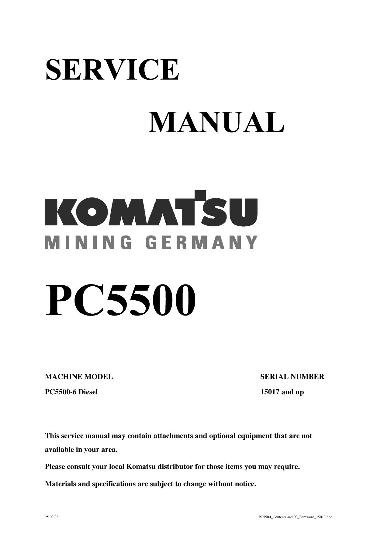 5500-6 SERVICE MANUAL
